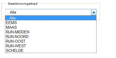 deelstroomgebied keuze
