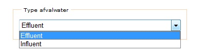 Picklist type afvalwater